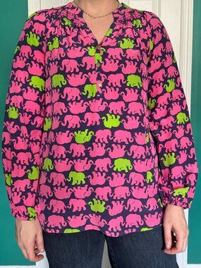 Lilly Pulitzer Women's Top Elephant
